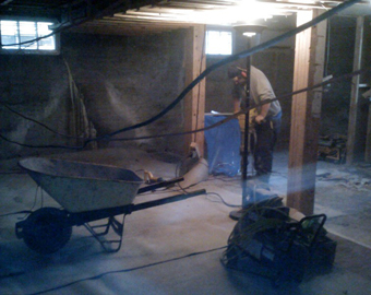 Concrete floor demolition